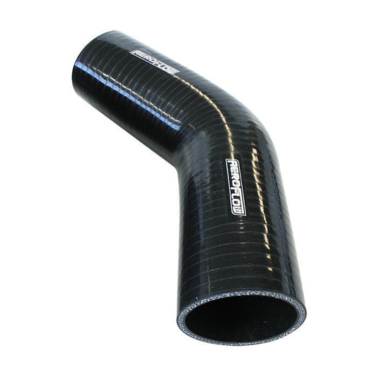 Aeroflow AF9202-500 Gloss Black 45Â° Silicone Elbow Hose 5" (127.5mm) I.D 4-Ply, 13/64" (5.3mm) Wall Thickness, 5-45/64" (145mm) Leg