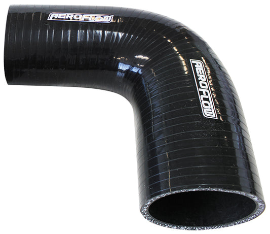 Aeroflow AF9203-162-137 Silicone Hose Reducer 90 Deg; Black I.D 1.62-1.37" 40-35mm Wall 4.5 x 125mm 9203-162-137