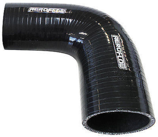 Aeroflow AF9203-300-200 Silicone Hose Reducer 90 Deg; Black I.D 3.00-2.00" 76-51mm 5.3mm 125mm L AF9203-300-200