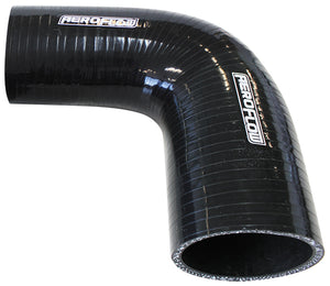Aeroflow AF9203-375-300 Silicone Hose Reducer 90 Deg; Black I.D 3.75-3.00" 95-76mm Wall 5.3 x 125mm 9003-375-300