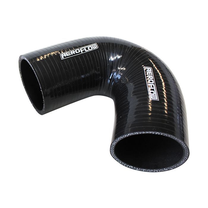 Aeroflow Performance AF9205-225 Gloss Black 135Â° Silicone Elbow Hose 2-1/4" (57mm) I.D 4-Ply, 5.3mm Wall Thickness, 100mm Le g