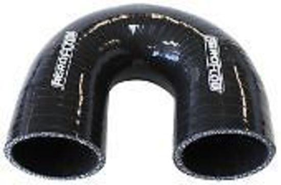 Aeroflow Performance Products AF9206-100 Silicone Hose 180 Deg; Black I.D 1.00" 25.4mm Wall 4.5mm 100mm Leg AF9206-100