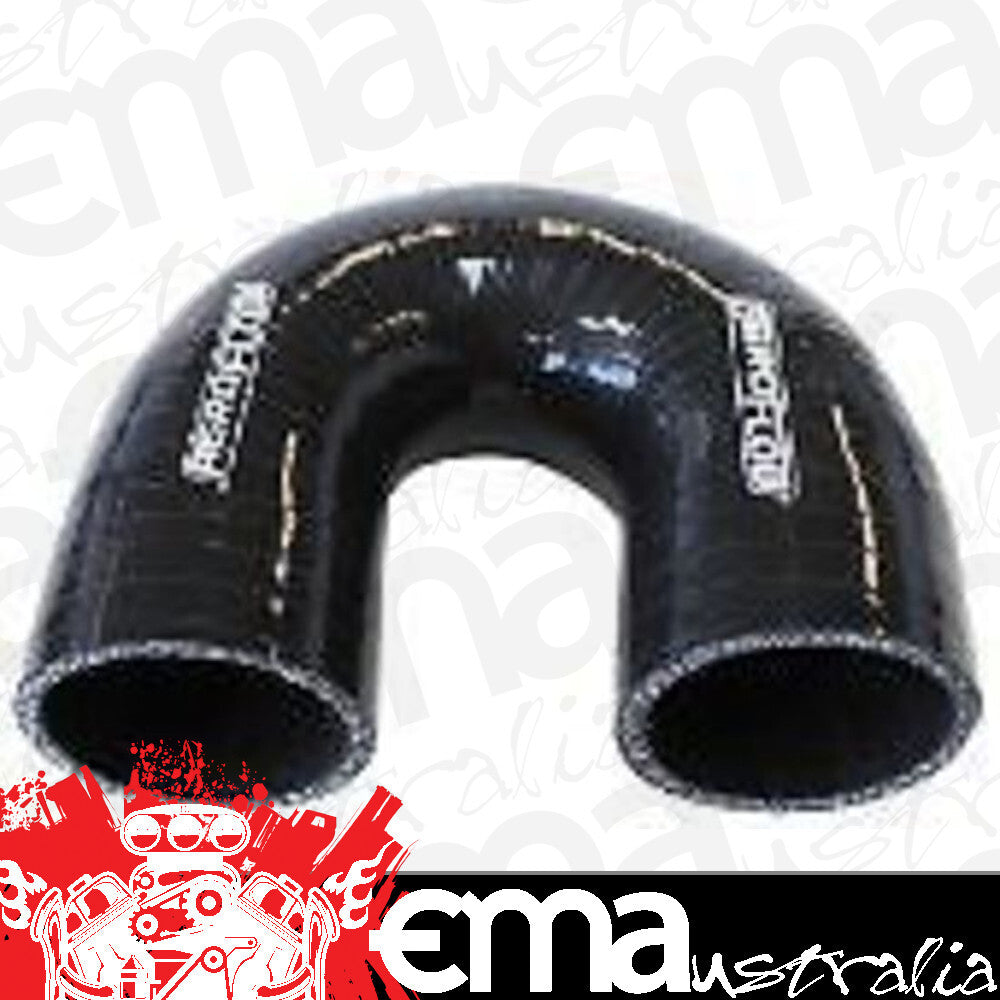 Aeroflow Performance Products AF9206-100 Silicone Hose 180 Deg; Black I.D 1.00" 25.4mm Wall 4.5mm 100mm Leg AF9206-100