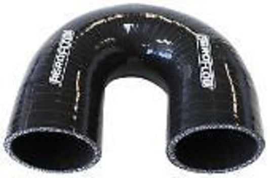 Aeroflow AF9206-200 Silicone Hose 180 Deg; Black I.D 2.00" 51mm Wall 5.3mm 100mm Leg AF9206-200