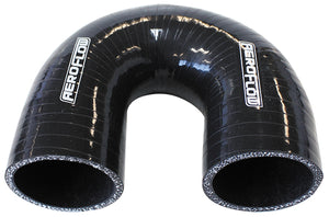 Aeroflow AF9206-300 Silicone Hose 180 Deg; Black I.D 3.00" 76mm Wall 5.3mm 100mm Leg AF9206-300