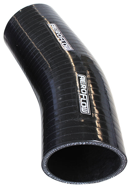 Aeroflow AF9207-225 Silicone Hose 23 Deg; Black I.D 2.25" 57mm Wall 5.3mm 125mm Leg AF9207-225