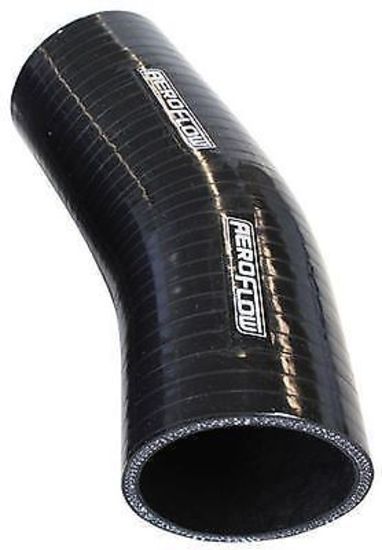 Aeroflow AF9207-325 Silicone Hose 23 Deg; Black I.D 3.25" 82mm Wall 5.3mm 125mm Leg AF9207-325
