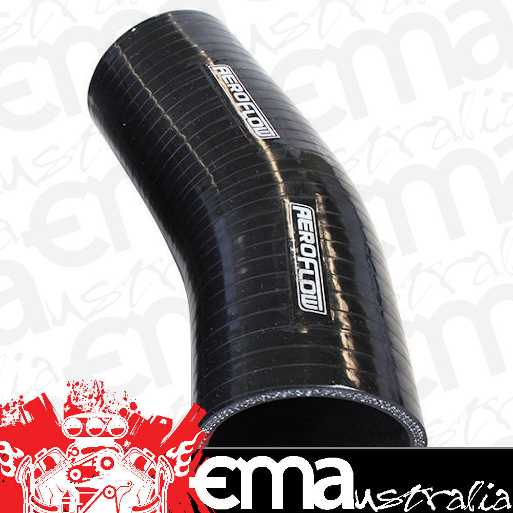 Aeroflow AF9207-400 Silicone Hose 23 Deg; Black I.D 4.00" 90mm Wall 5.3mm 125mm Leg AF9207-400