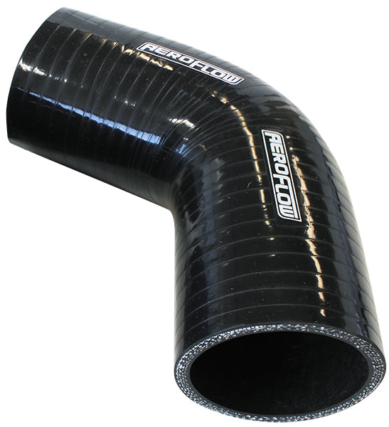 Aeroflow AF9208-225 Silicone Hose 67 Deg; Black I.D 2.25" 57mm Wall 5.3mm 125mm Leg AF9208-225