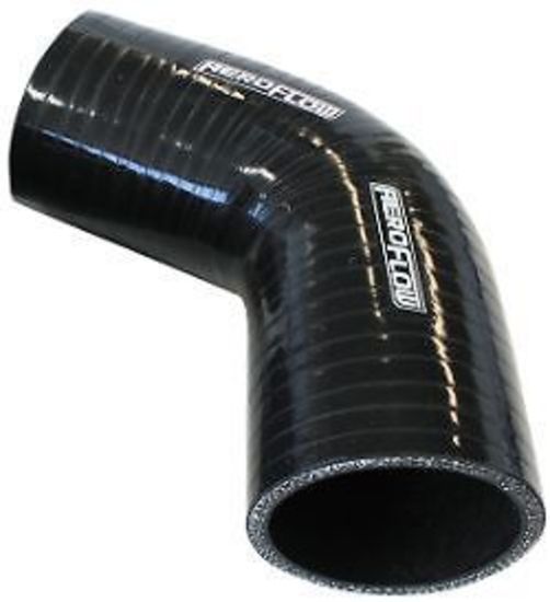 Aeroflow AF9208-275 Silicone Hose 67 Deg; Black I.D 2.75" 70mm Wall 5.3mm 125mm Leg AF9208-275