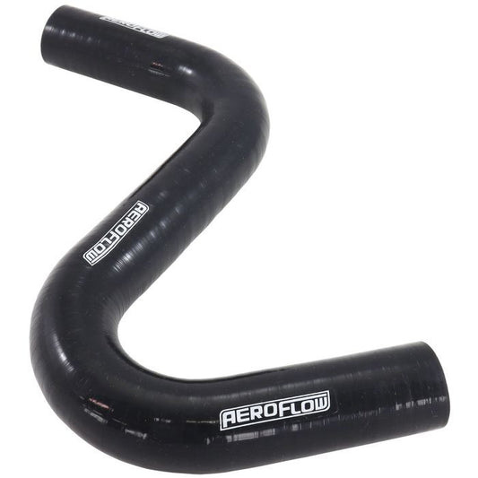Aeroflow AF9240-125 Gloss Black Silicone Z Bend Heater Hose 1-1/4" (32mm) I.D 135 Degree Bend and 90 Degree Bend