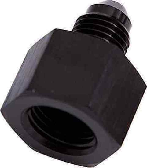 AEROFLOW ALLOY FEMALE -8AN TO -6AN MALE REDUCER BLACK ANODIZED AF 9500806BLK
