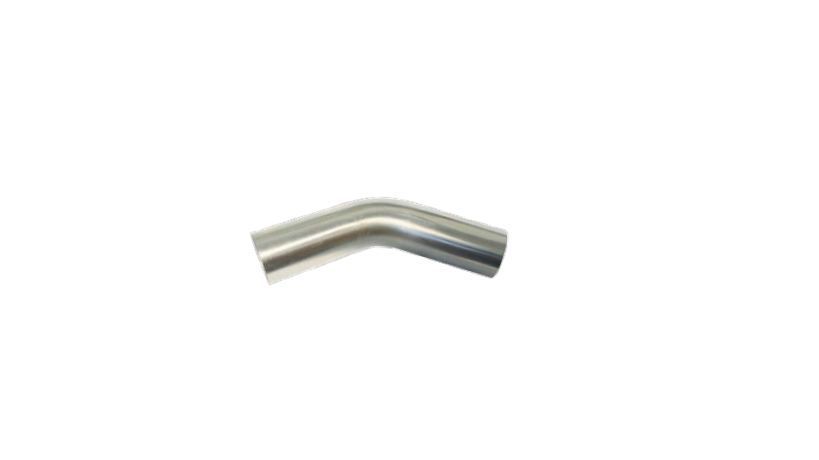 Aeroflow AF9502-2500 304 S/S Bend 45 Deg 2-1/2" O.D1.5mm (.059") 150mm / 6" Leg