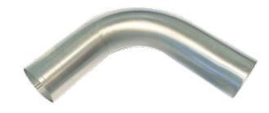 Aeroflow AF9503-2500 304 S/S Bend 90 Deg 2-1/2" O.D1.5mm (.059") 150mm / 6" Leg