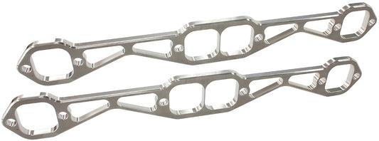 Aeroflow AF9551-1001 SBC Header Flanges Set 1-3/4" Square Port 1.75 x 1.75" Port