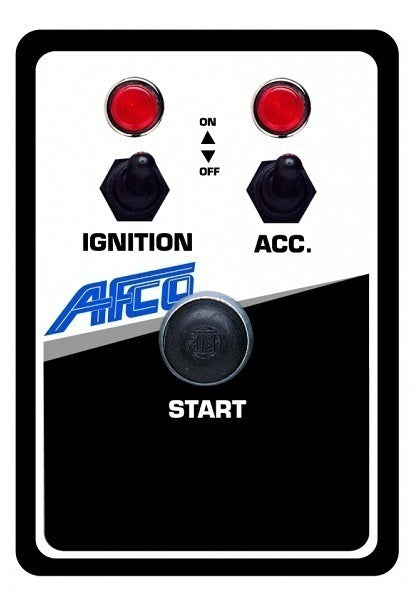 AFCO AFC85053B Switch Panel Ignition Switch/Accessory Switch/Starter Button w/ Lights 4-1/8''x5-7/8''