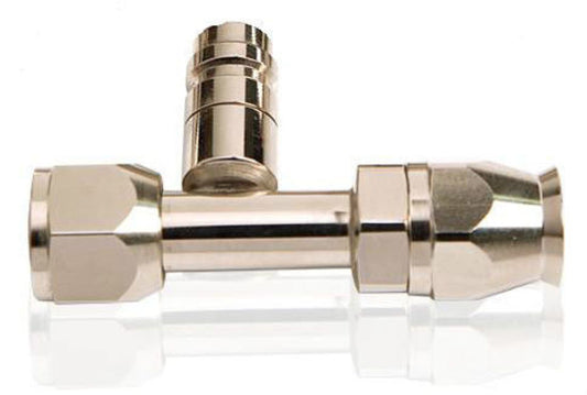 Aeroflow Performance Products AFFCE-06-B A/C STRAIGHT FITTING -6AN WITH CHARGE PORT