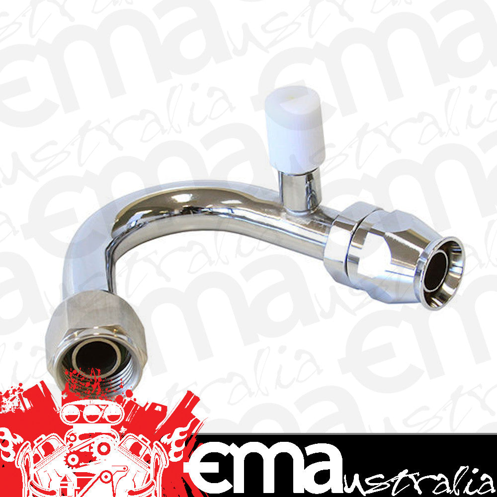 Aeroflow AFFCE-08135B -8 A/C W/Charge Port 135 Deg Stainless
