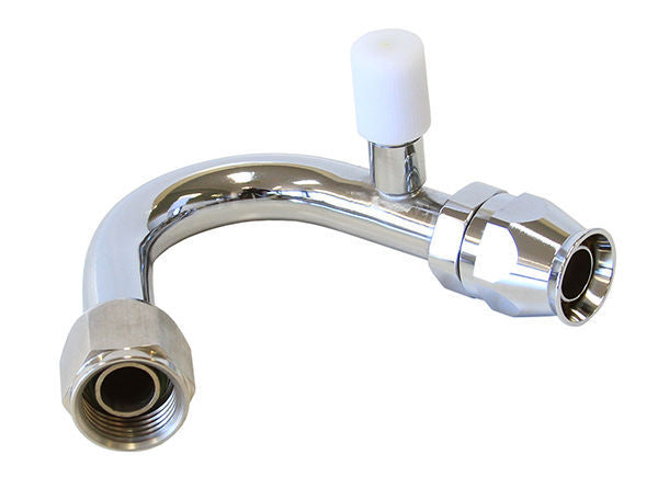 Aeroflow AFFCE-08135B -8 A/C W/Charge Port 135 Deg Stainless