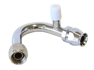 Aeroflow AFFCE-08135B -8 A/C W/Charge Port 135 Deg Stainless