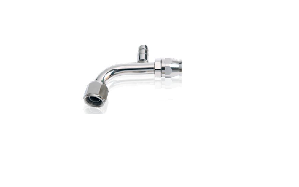 Aeroflow AFFCE-1045B -10 A/C W/Charge Port 45 Deg Stainless