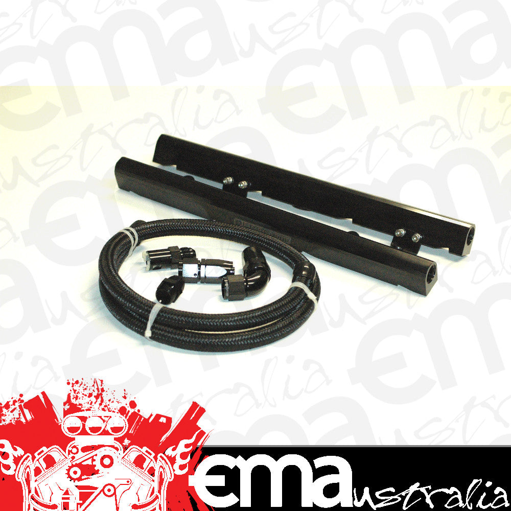 HOLDEN VT - VZ LS1 5.7L V8 AEROFLOW BILLET ALLOY FUEL RAIL KIT BLACK AFLS1KITBLK