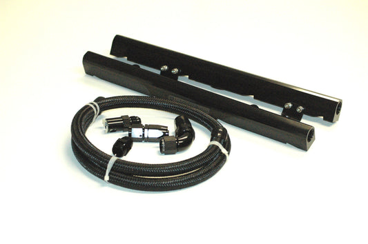 HOLDEN VT - VZ LS1 5.7L V8 AEROFLOW BILLET ALLOY FUEL RAIL KIT BLACK AFLS1KITBLK