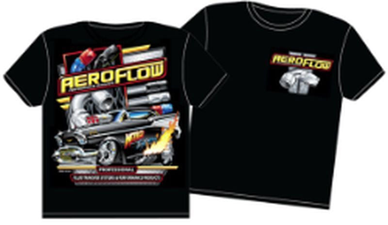 Aeroflow Nitro Express Funny Car T-Shirt Black 57 Chev