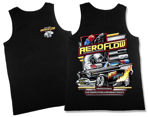 Aeroflow Singlet (Black with '57 Chevy) (X-Large) (AFNITROSINGL-XL)