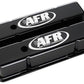 Air Flow Research AFR6705 Aluminium Valve Covers Chev SB Tall Logo Black