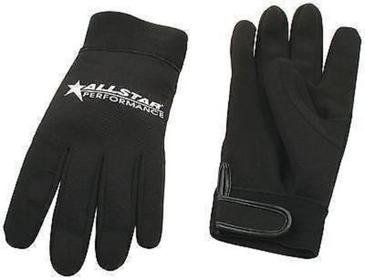 Allstar Performance ALL99941 Allstar Gloves Blk Lg Crew Gloves