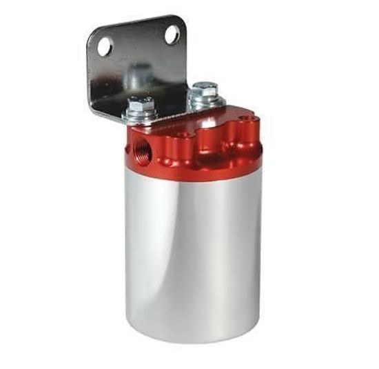 Aeromotive 100 Micron, Red/Polished Canister Fuel Filter 12318