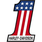 Aeromotive ARO201091 Harley-Davidson Number One Metal Sign Measures 12" x 18"
