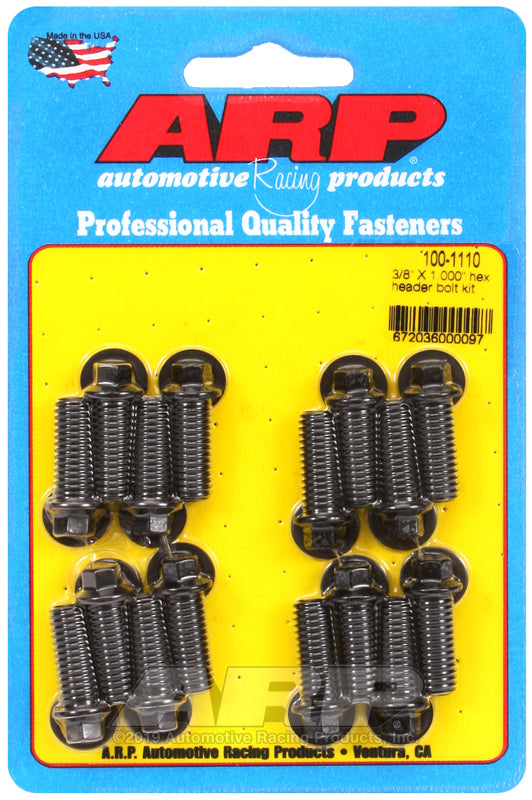 Universal 100-1110 3/8 X 1.000" Hex Header Bolt Kit ARP Fasteners ARP100-1110