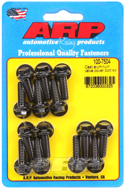 Universal 100-7504 Cast Aluminum Hex Valve Cover Bolt Kit ARP Fasteners ARP100-7504