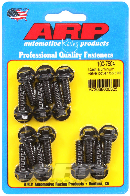 Universal 100-7504 Cast Aluminum Hex Valve Cover Bolt Kit ARP Fasteners ARP100-7504