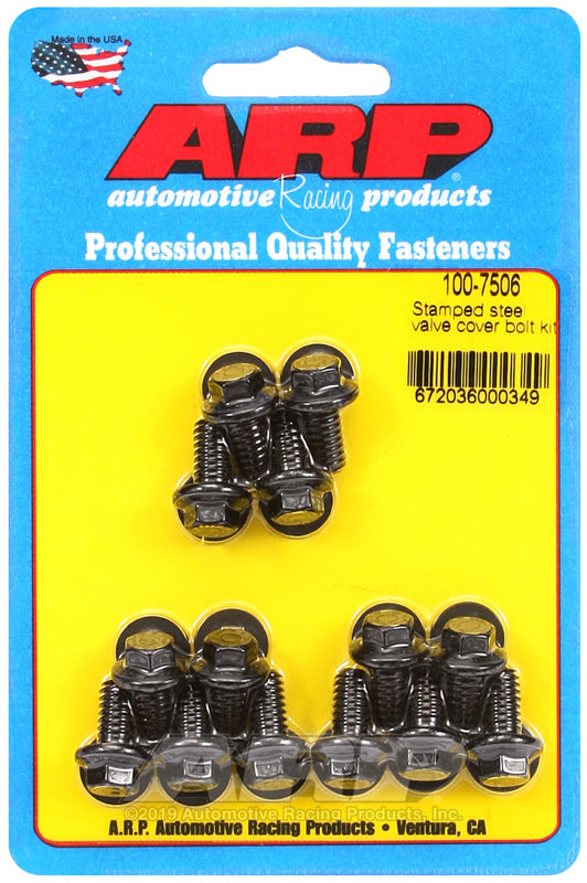 ARP 100-7506 Stamped Steel Hex Valve Cover Bolt Kit