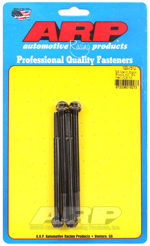 ARP 100-7512 Merlin Block Brodix Head SB Hex Valve Cover Bolt Kit