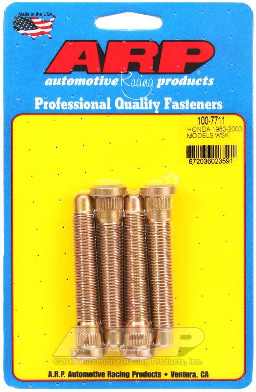 ARP Fasteners ARP100-7711 100-7711 Honda '96 & Earlier M12 X 2.85" Wheel Stud Kit