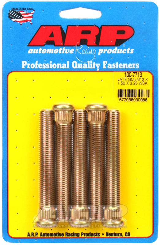 ARP 100-7713 Late MODel Gm Camaro Firebird Corvette M12 X 1.50" Wheel Stud Kit