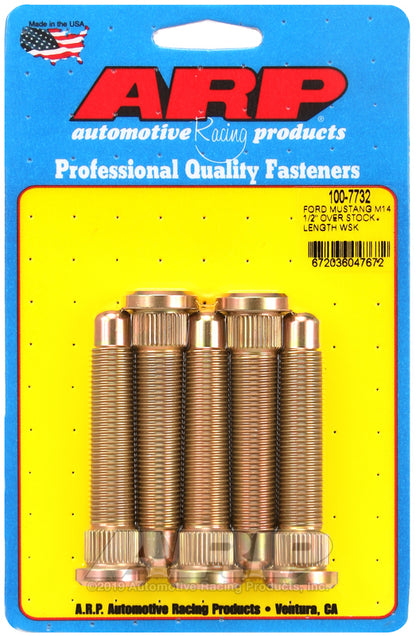 ARP 100-7732 Ford Mustang 2015 M14 1/2" Over Stock Length Wheel Stud Kit