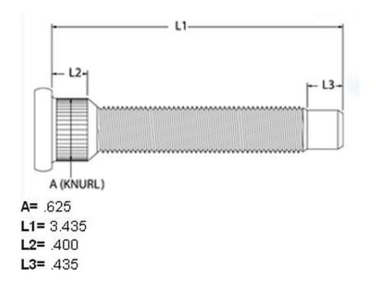 ARP 100-7733 Ford Mustang 2015 M14 1" Over Stock Length Wheel Stud Kit