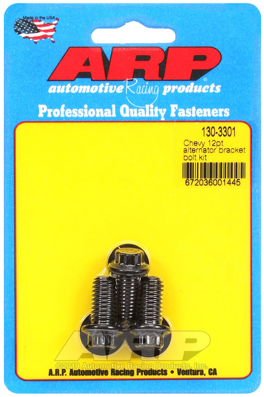 Chev 262-454 C.I..D 130-3301 Chevy 12PT Alternator Bracket Bolt Kit ARP Fasteners ARP130-3301
