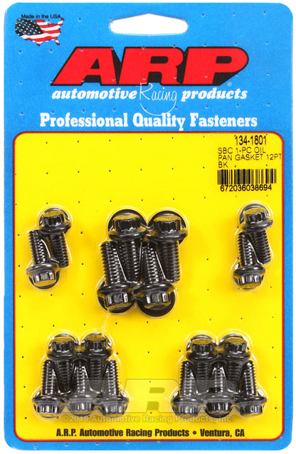Chev small block Gen 1 265-400 C.I.D. V8 134-1801 SB Chevy 1-Pc Oil Pan Gasket 12PT Bolt Kit ARP Fasteners ARP134-1801