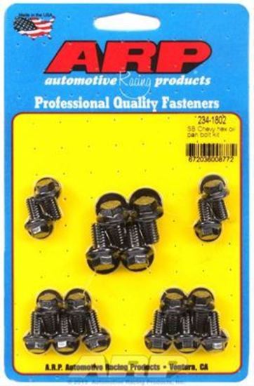 ARP 134-1802 SB Chevy 1-Pc Oil Pan Gasket Hex Bolt Kit