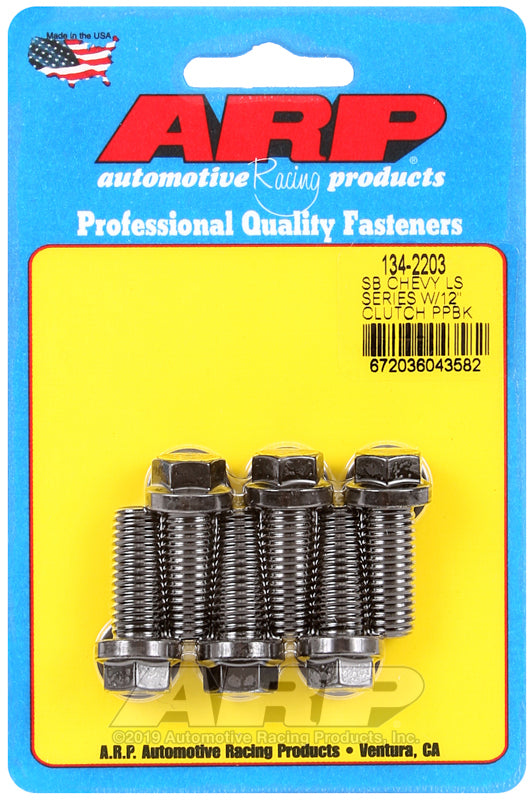 Chev / Holden Small Block Gen III/IV 4.8L/294, 5.3L/323, 5.7L/350, 6.0L/364 C.I.D. with 12" clutch 134-2203 SB Chevy 3/LS Series w/ Pressure Plate Bolt Kit ARP Fasteners