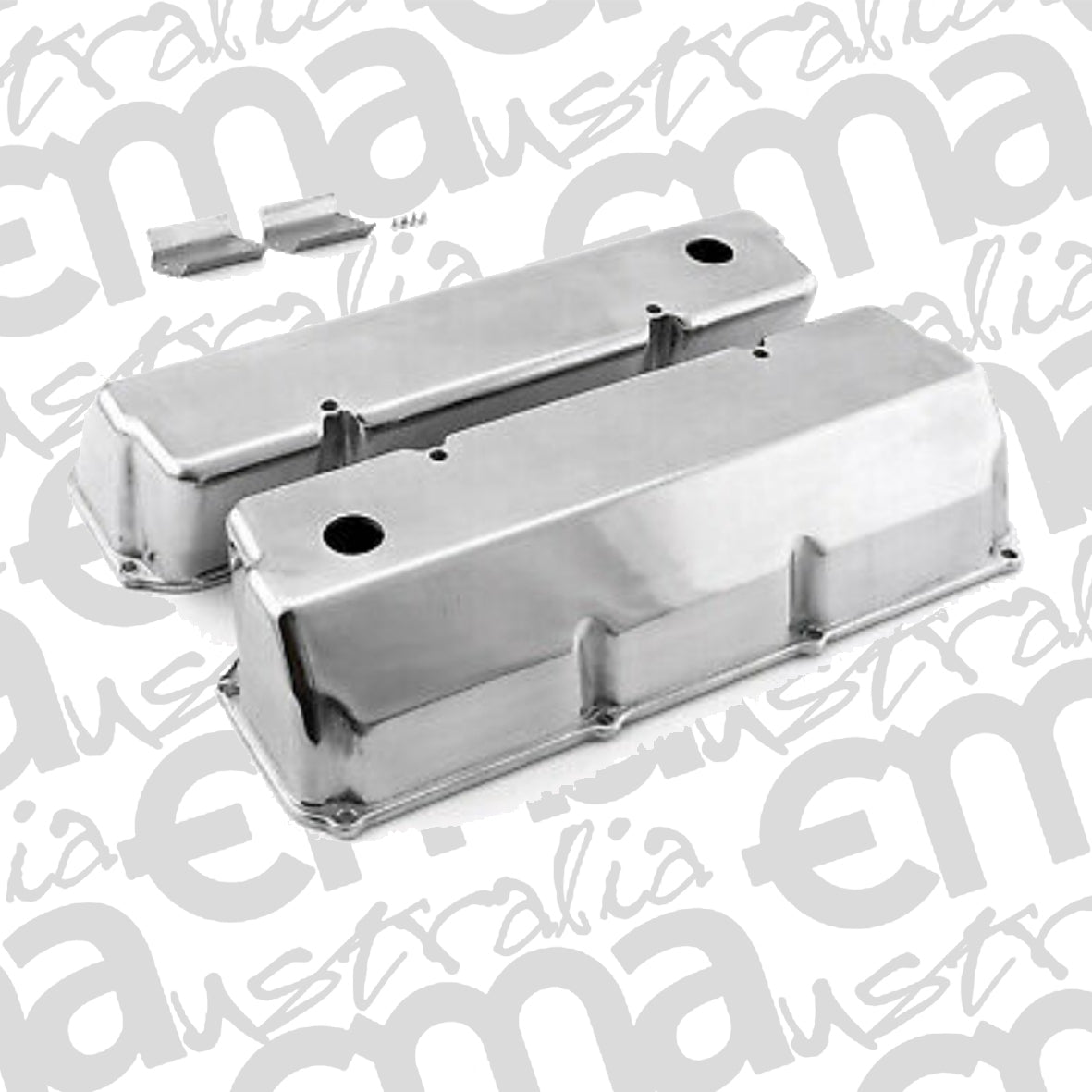 EMA-3264 | Ford Cleveland Tall Cast Aluminum Valve Covers - Polished