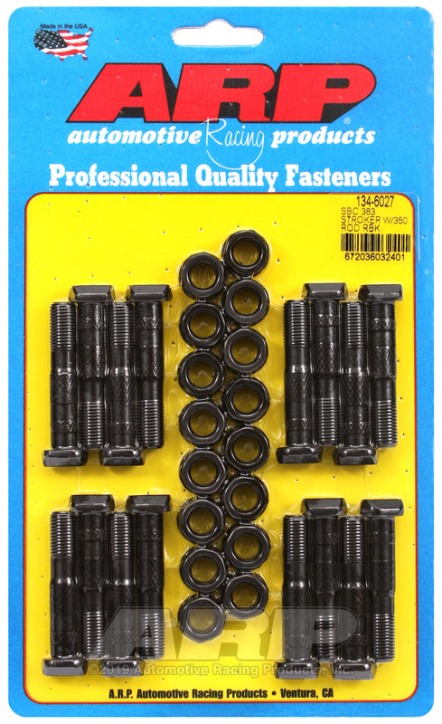 Chev Small Block Gen I 350/383 Stroker V8 134-6027 SB Chevy 383 w/ 350 Rod Extra Head Clearance Rod Bolt Kit ARP Fasteners ARP134-6027