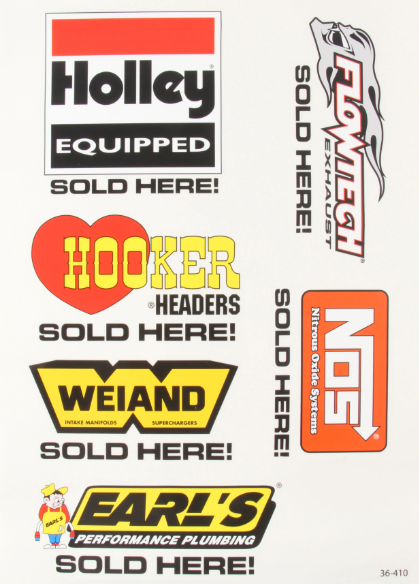 13" x 18" Holley Brand Sold Here Decal Sheet