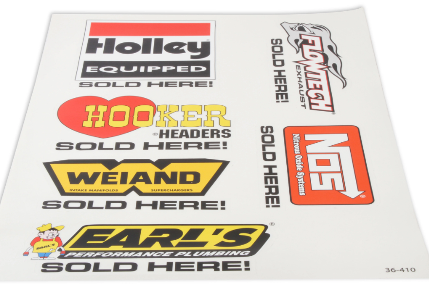 13" x 18" Holley Brand Sold Here Decal Sheet